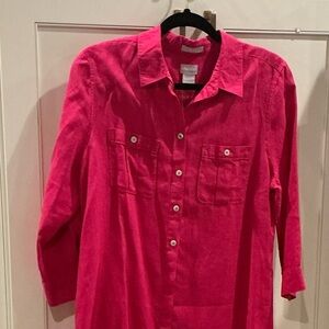 Chicos ladies linen long shirt. Size 1(8-10). New!
